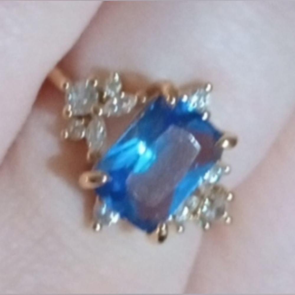 ♥️G $9 Each Or Bundle 4/$20 Blue and Gold Women's Ring Size 8 💙 - Picture 6 of 6